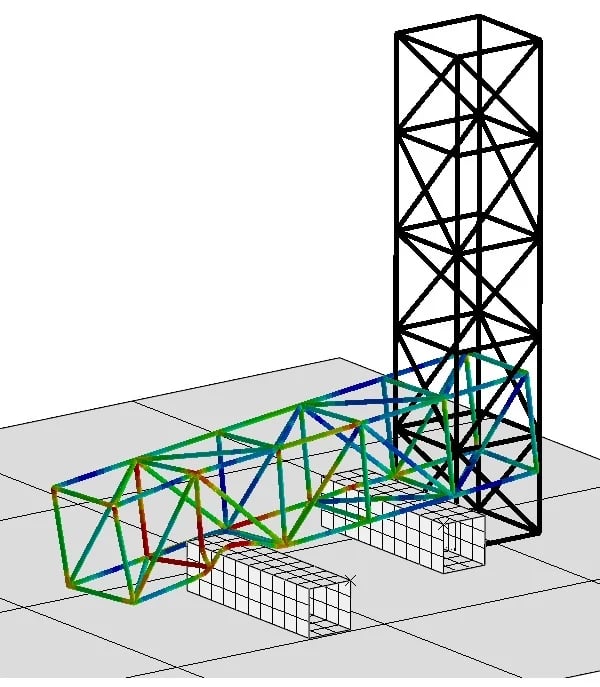 body-Abaqus_Tower-fall-beam-contact