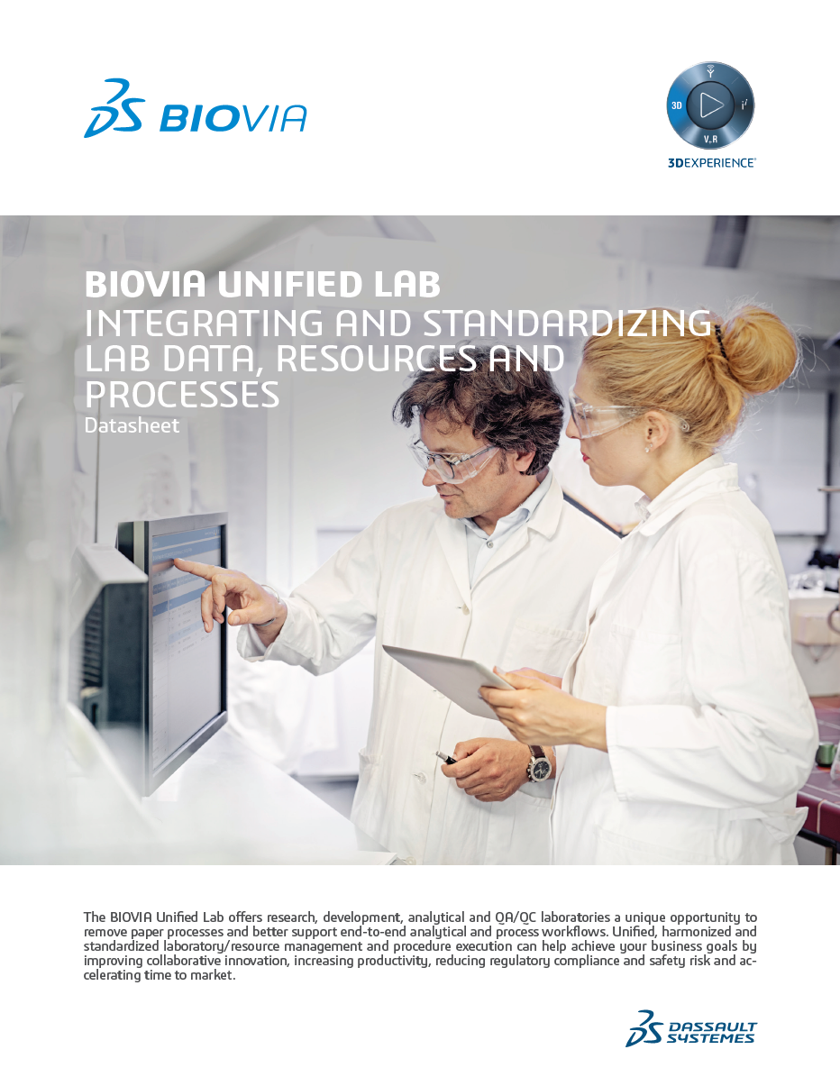 BIOVIA Unified Lab - INTEGRATING AND STANDARDIZING 1-thumbnail